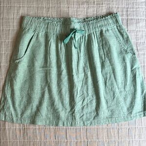 NWOT Patagonia Casual Mint Drawstring Linen Skirt
